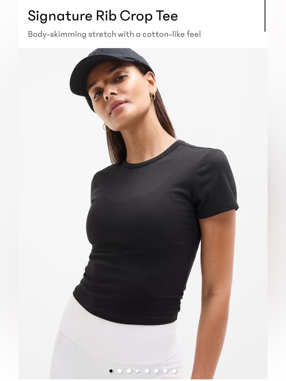 Athleta Signature Rib Crop Tee